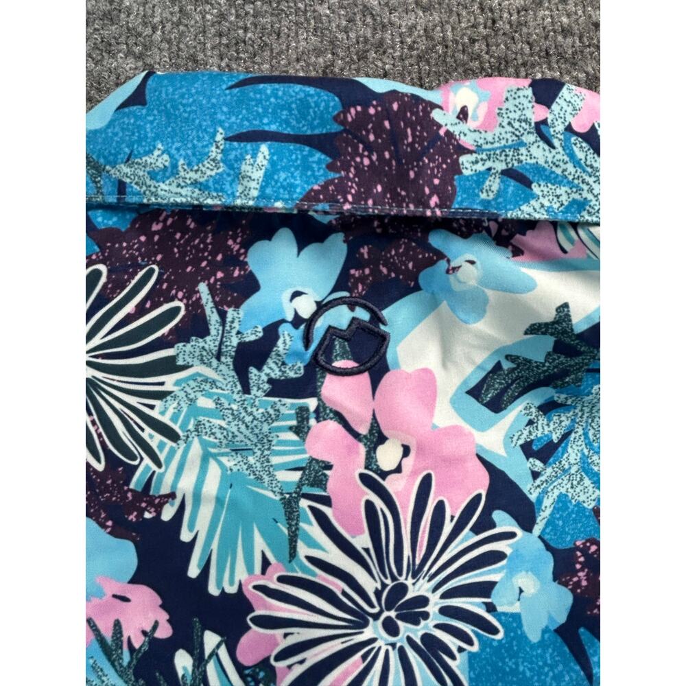 Magellan Fish Gear Floral Fishing Dress Blue Pink Women's Large - Picture 4 of 12